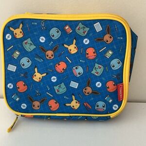 Pokemon Insulated‎ Lunch Box Bag From Thermos Pikachu Charmander Bulbasaur Zip